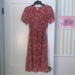 Gap maternity dress red knee length